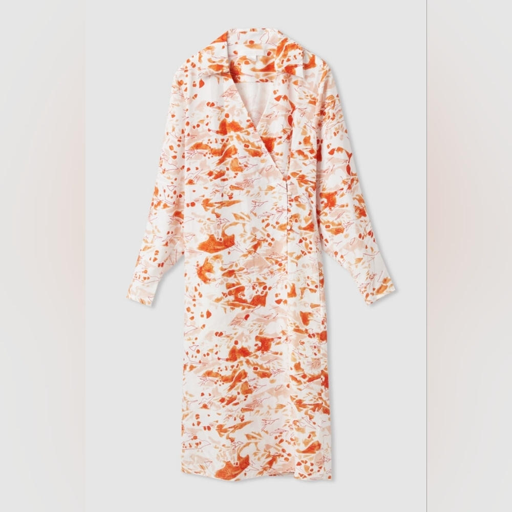 NWT‎ COS Tailored Wrap Dress Long Sleeve Midi Lycocell size 2 - Picture 16 of 16
